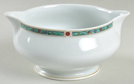 Chatelaine Green (Gold Verge) Gravy Boat
