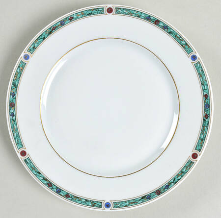 Chatelaine Green (Gold Verge) Bread & Butter Plate