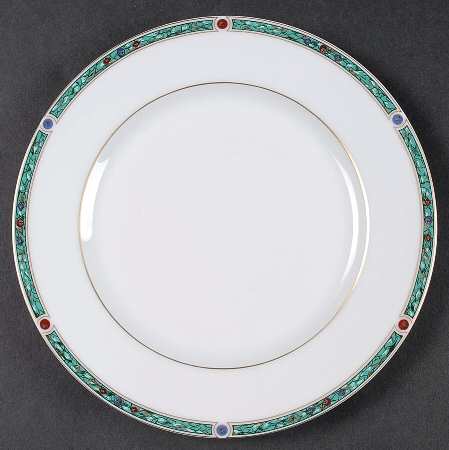 Chatelaine Green (Gold Verge) Salad Plate