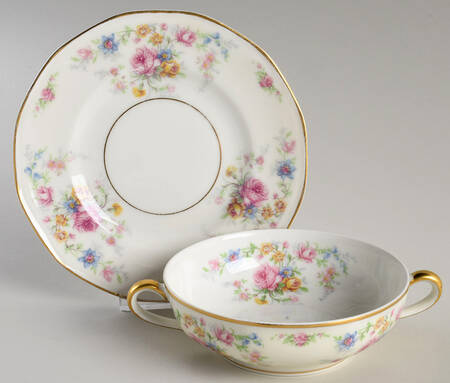 Chalfonte Flat Cream Soup Bowl & Saucer Set