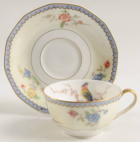Chambord (Birds, Older Patt) Flat Cup & Saucer Set