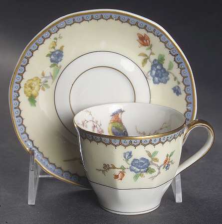 Chambord (Birds, Older Patt) Flat Demitasse Cup & Saucer Set