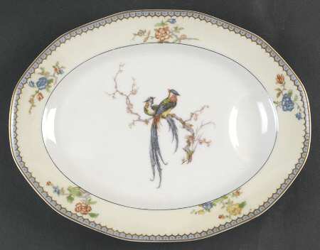 Chambord (Birds, Older Patt) 11" Oval Serving Platter