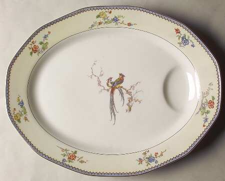 Chambord (Birds, Older Patt) 15" Oval Serving Platter