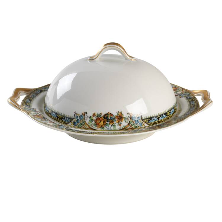 Chanson Round Covered Butter with Strainer