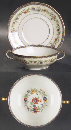 Chateaudun Flat Cream Soup Bowl & Saucer Set