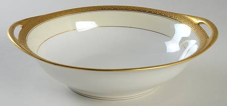 Chevalier (Older, Gold Trim) 9" Round Vegetable Bowl