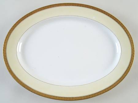 Chevalier (Older, Gold Trim) 16" Oval Serving Platter