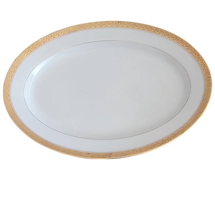 Chevalier (Older, Gold Trim) Steak Plate