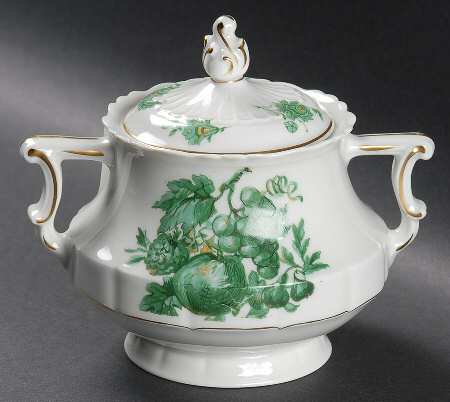 Chevalier (Newer, Inner Gold) Sugar Bowl & Lid