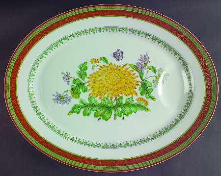 Chrysantheme 16" Oval Serving Platter