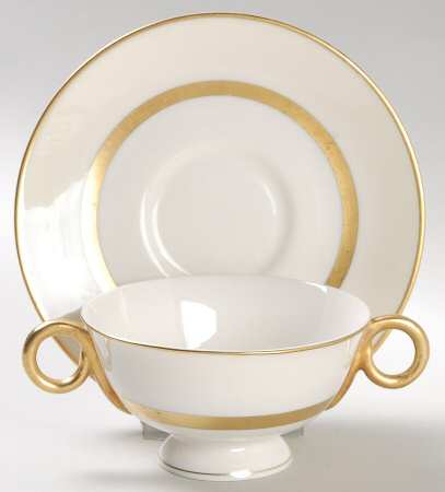 Claridge Footed Bouillon Cup & Saucer