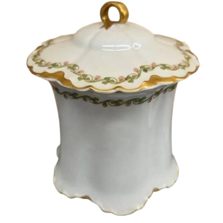 Clover Leaf Cracker Jar & Lid