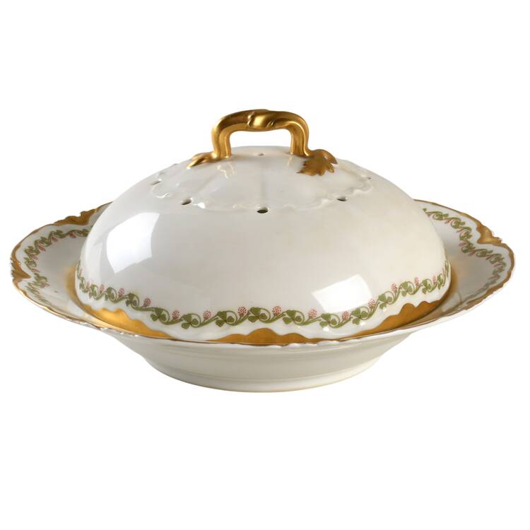 Clover Leaf Muffin Dish & Lid by Haviland