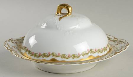Clover Leaf Round Covered Butter by Haviland