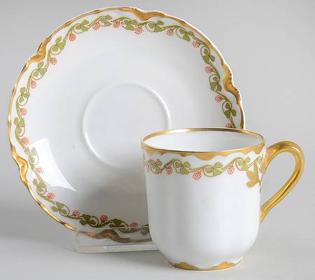 Clover Leaf Flat Demitasse Cup & Saucer Set by Haviland