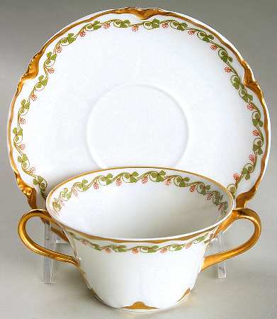 Clover Leaf Bouillon Soup & Saucer Set by Haviland