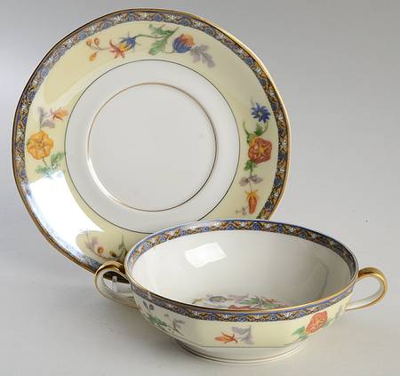 Cluny Flat Cream Soup Bowl & Saucer Set