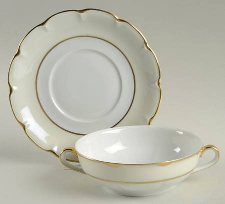 Concorde (French) Flat Cream Soup Bowl & Saucer Set