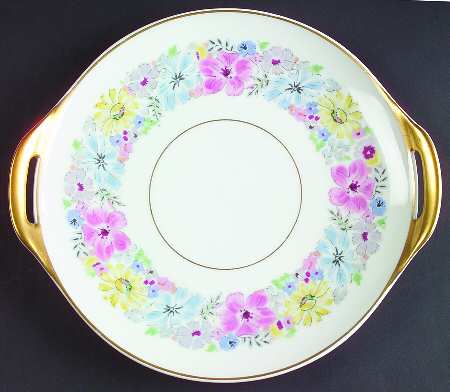 Cornflower Handled Cake Plate
