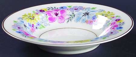 Cornflower Rim Soup Bowl