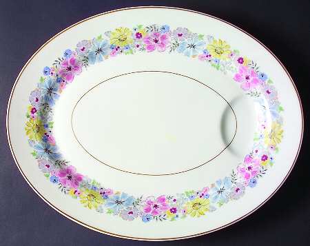 Cornflower 15" Oval Serving Platter