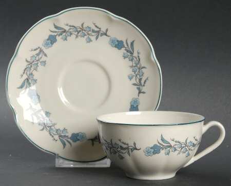 Coronation Flat Cup & Saucer Set by Haviland