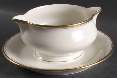Coronada Round Gravy Boat/Attached Underplate by Haviland