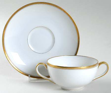 Coronada Flat Bouillon Cup & Saucer by Haviland