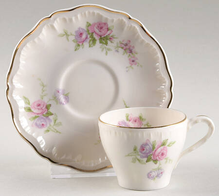 Crinoline Flat Demitasse Cup & Saucer Set