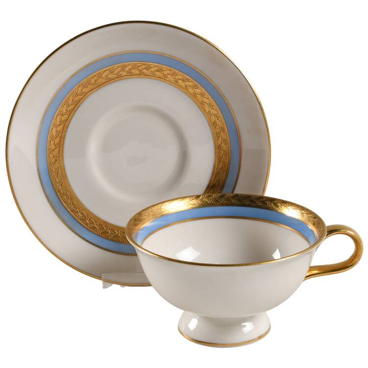 Footed Cup & Saucer Set