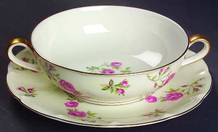 Delaware (New York) Flat Cream Soup Bowl & Saucer Set