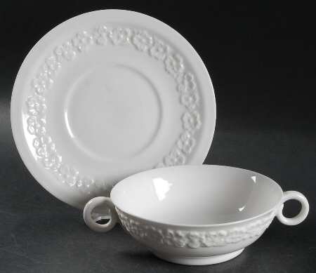 Dogwood (New York) Footed Cream Soup Bowl & Saucer Set