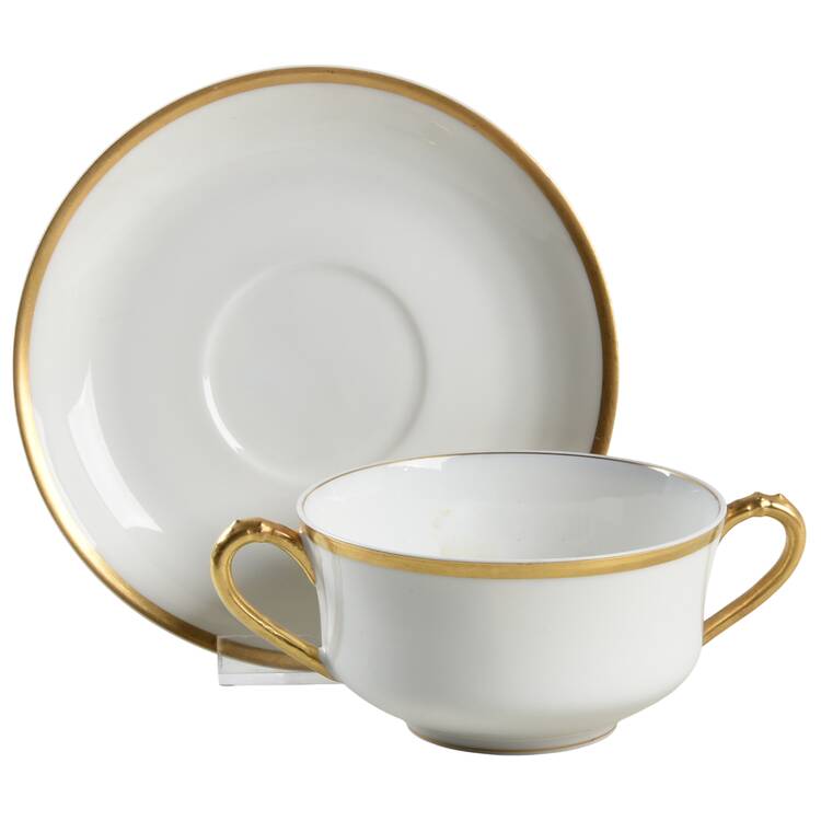 Donhoff Flat Bouillon Cup & Saucer