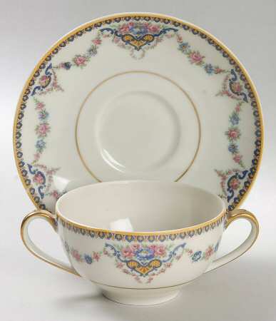 Dora Flat Bouillon Cup & Saucer