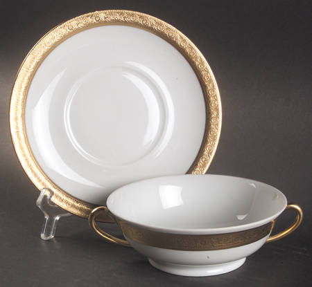 Du Barry Flat Cream Soup Bowl & Saucer Set