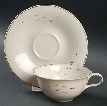 Ebbtide Flat Cup & Saucer Set by Haviland