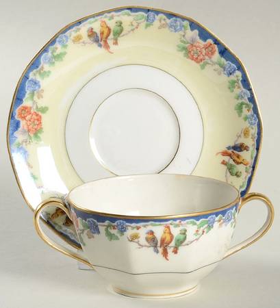 Enchantment (Birds) Flat Bouillon Cup & Saucer