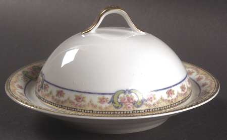 Essex (Gold Trim) Round Covered Butter