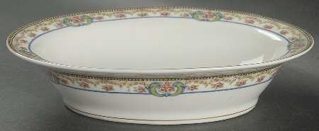 Essex (Gold Trim) 9" Oval Vegetable Bowl