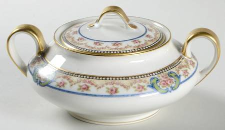 Essex (Gold Trim) Sugar Bowl & Lid