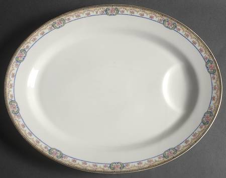 Essex (Gold Trim) 16" Oval Serving Platter