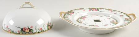 Esther Round Covered Butter with Strainer