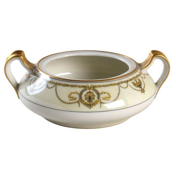Eugenie (Black Laurel & Swags) Sugar Bowl No Lid
