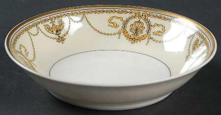 Eugenie (Black Laurel & Swags) Fruit/Dessert (Sauce) Bowl