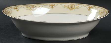 Eugenie (Black Laurel & Swags) 10" Oval Vegetable Bowl