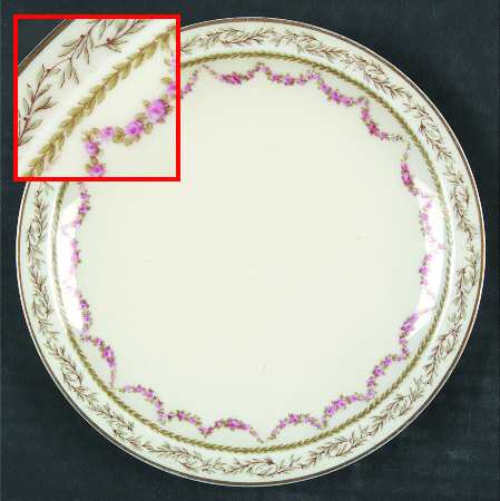 Eugenie (Green Leaves, Pink Roses) by Haviland