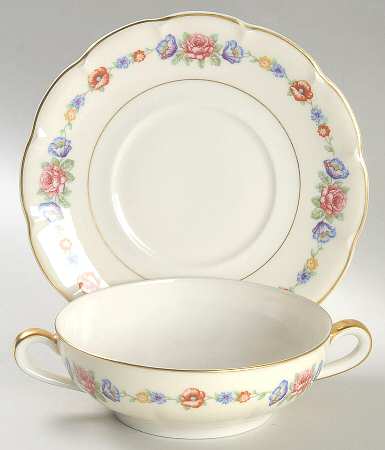 Ferrand Flat Cream Soup Bowl & Saucer Set