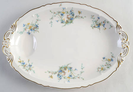 Fleurette (White, Newer) 16" Oval Serving Platter