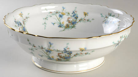 Fleurette (White, Newer) 10" Round Vegetable Bowl